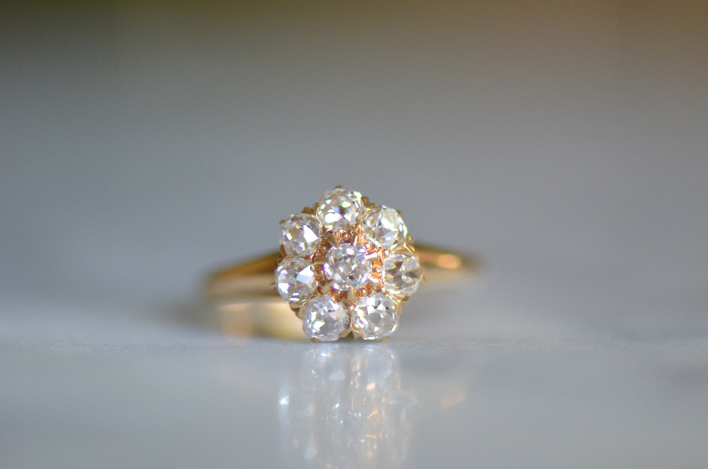 Breathtaking Old Mine Cluster Ring