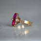 Vivid Pearl and Ruby Art Deco Ring