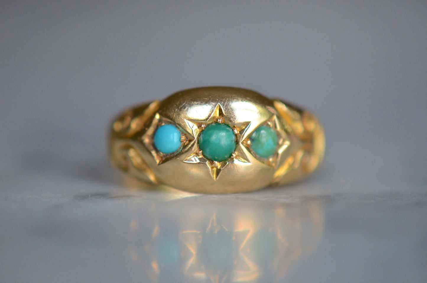 Bright Turquoise Gypsy Ring 1918