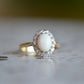 Romantic Victorian Revival Opal Halo Ring