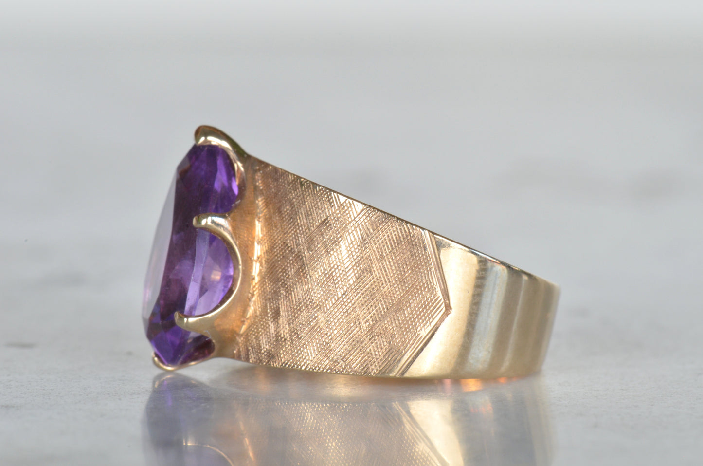 Dramatic Vintage Amethyst Cocktail Ring