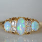 Exquisite Personalized Opal and Diamond Ring 1869