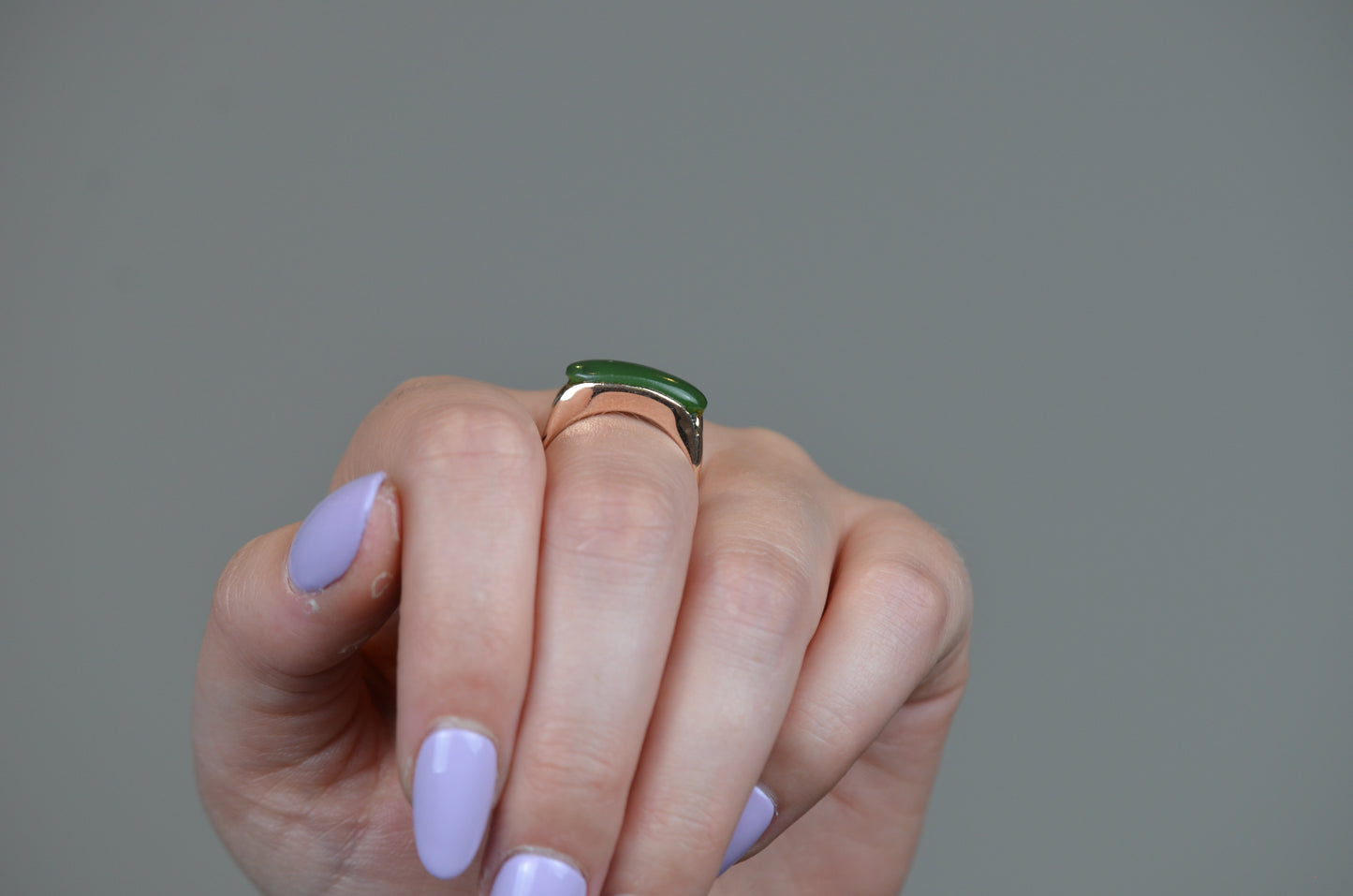 Gorgeous Vintage Jade Saddle Ring