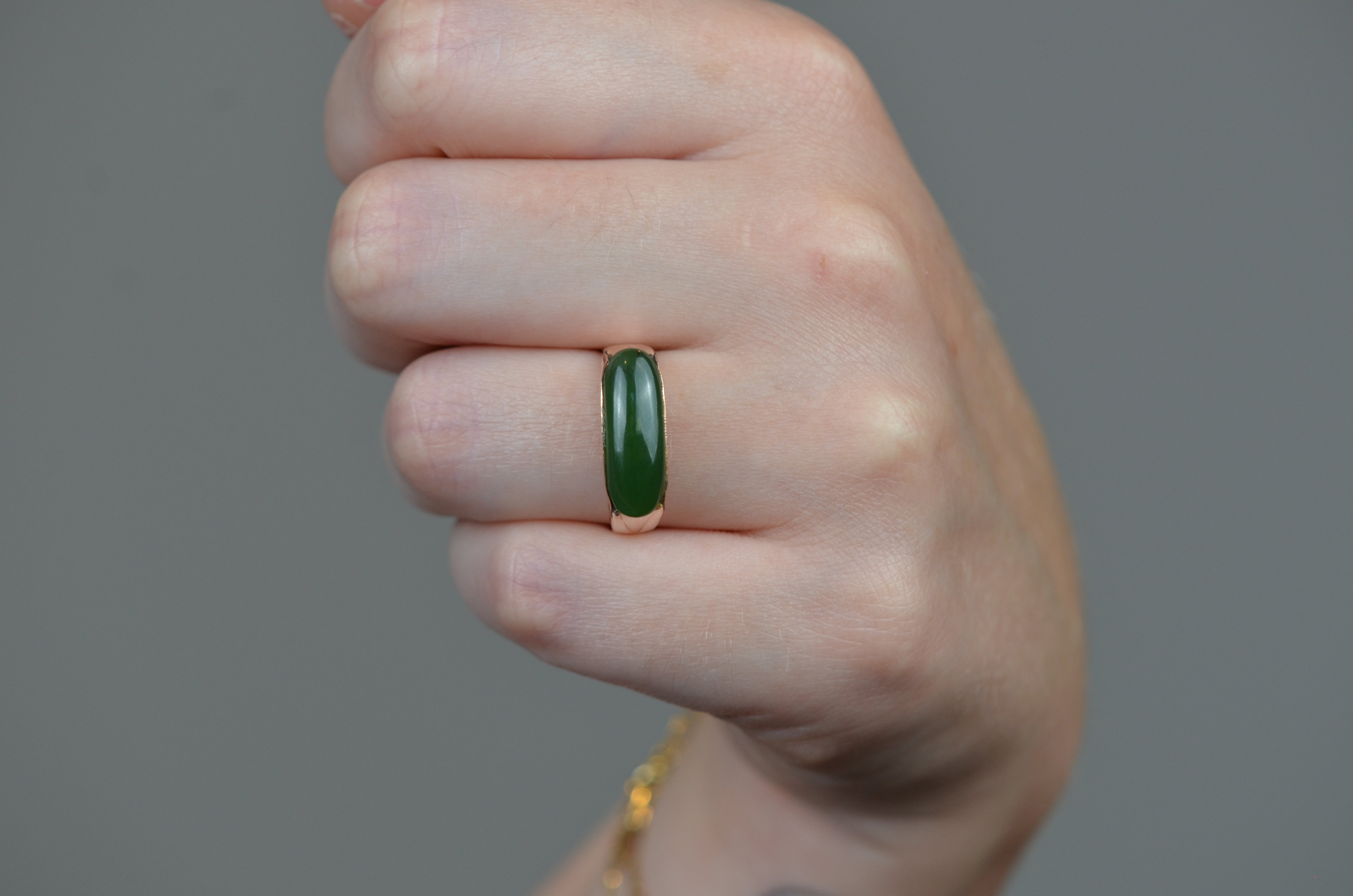 Jade hot sale saddle ring