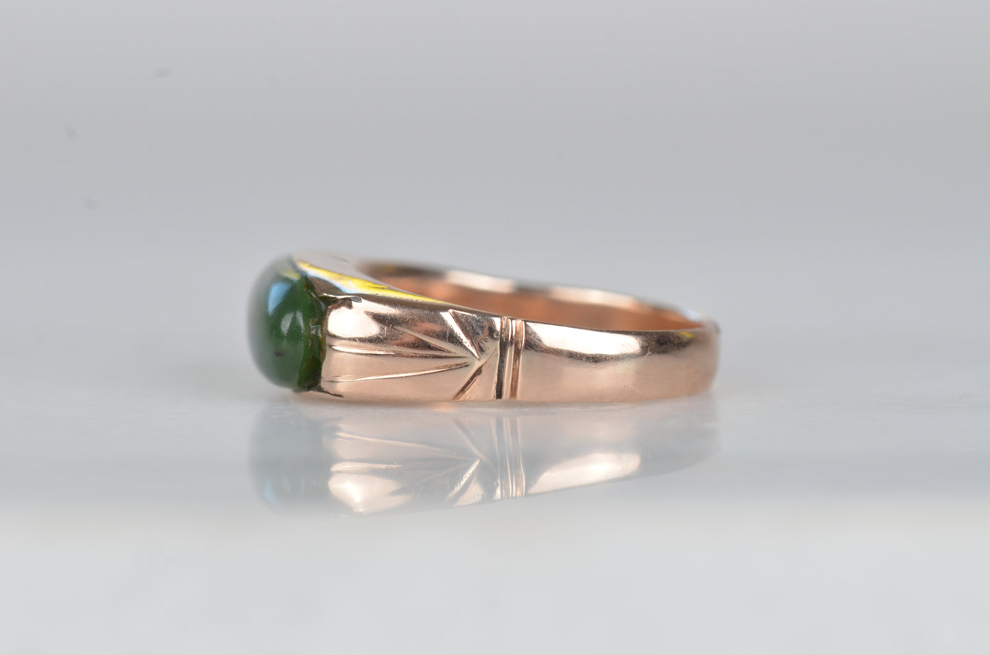 Gorgeous Vintage Jade Saddle Ring