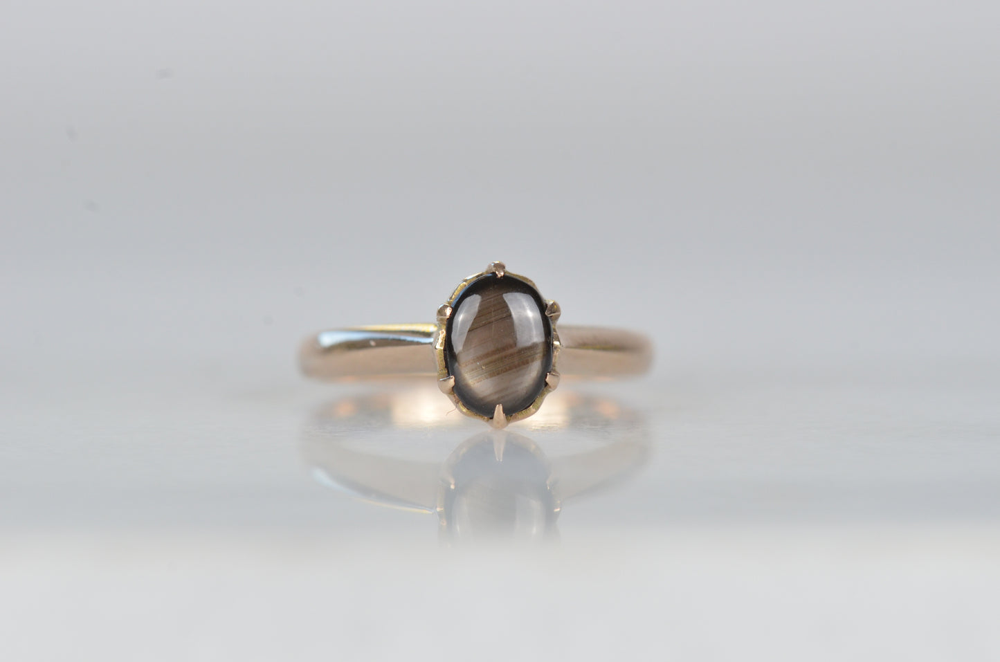 Mesmerizing Vintage Black Star Sapphire Ring