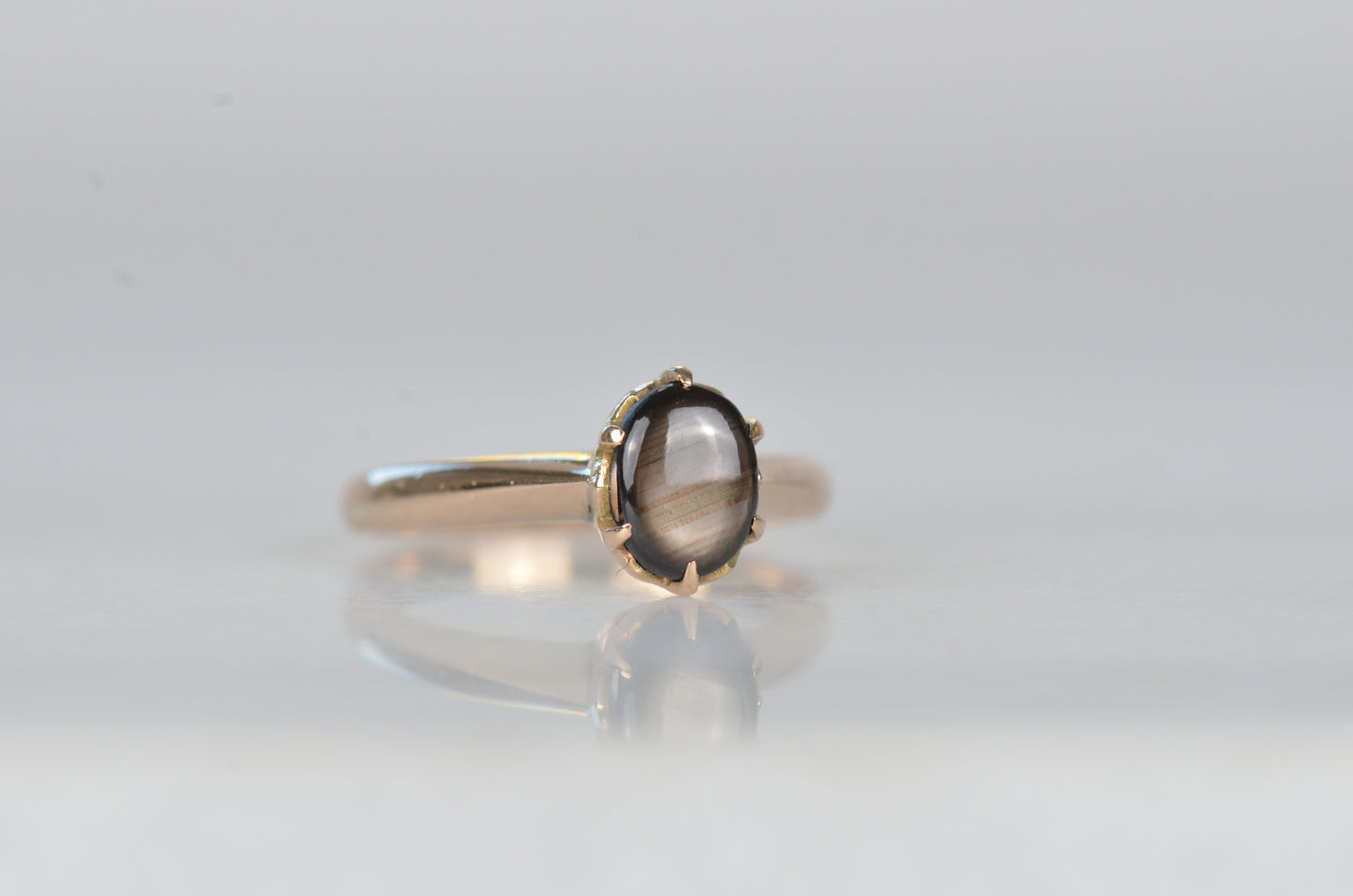 Mesmerizing Vintage Black Star Sapphire Ring