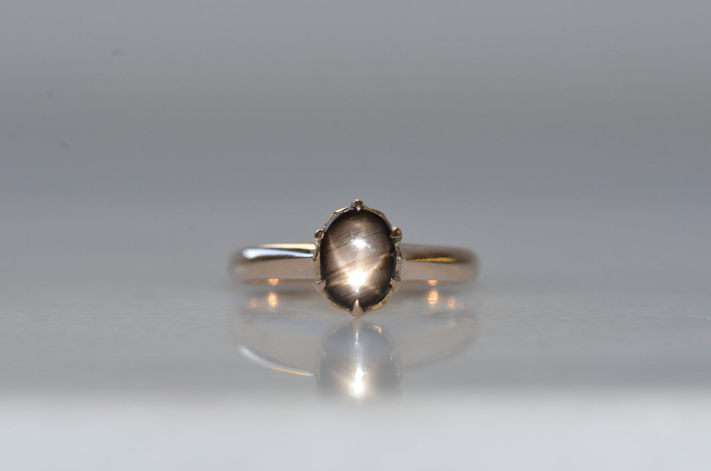 Mesmerizing Vintage Black Star Sapphire Ring