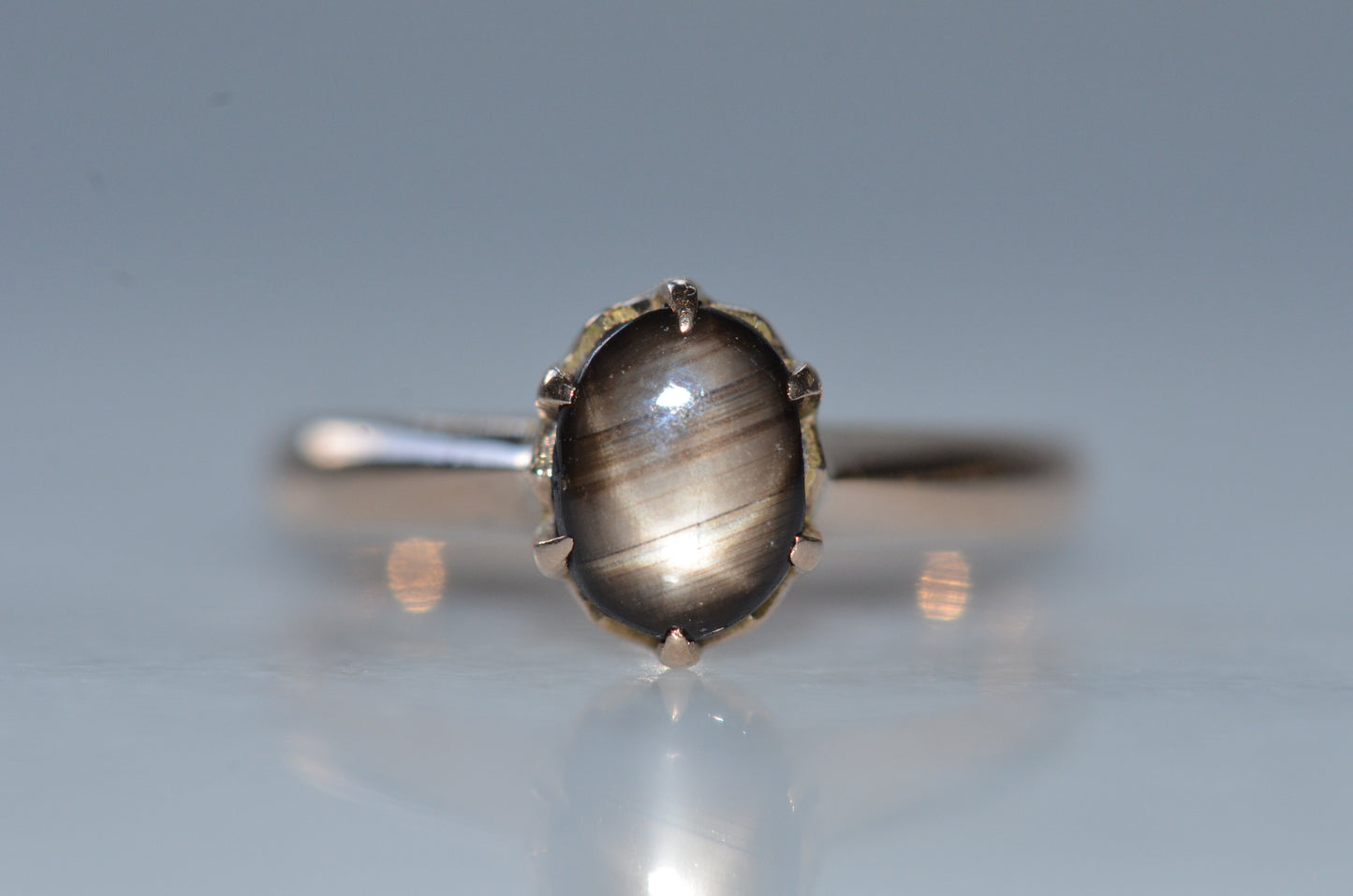 Mesmerizing Vintage Black Star Sapphire Ring