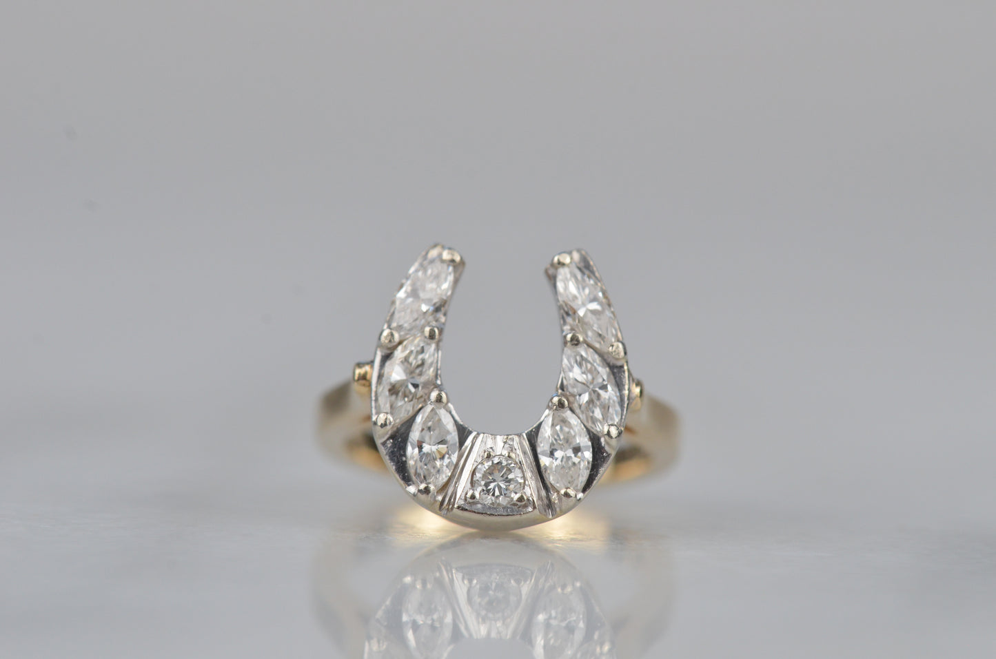 Dazzling Vintage Diamond Horseshoe Ring