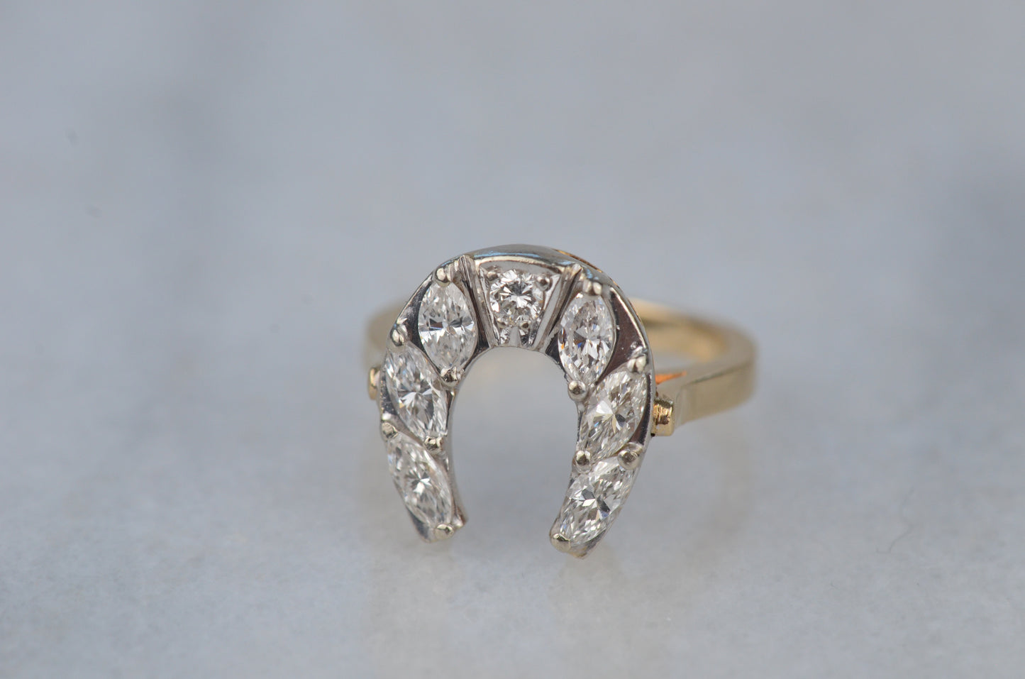 Dazzling Vintage Diamond Horseshoe Ring