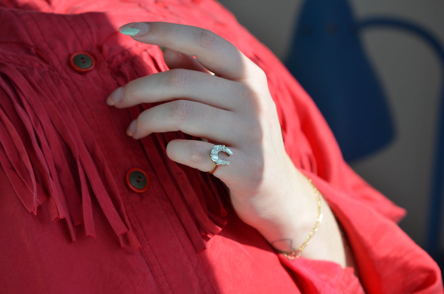 Dazzling Vintage Diamond Horseshoe Ring