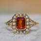 Dramatic Vintage Citrine Pearl Ring