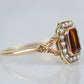 Dramatic Vintage Citrine Pearl Ring