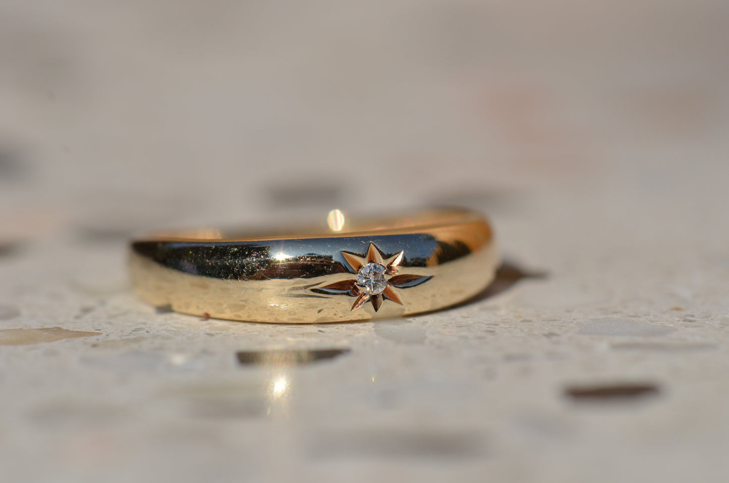 Tiny Estate Star Set Ring
