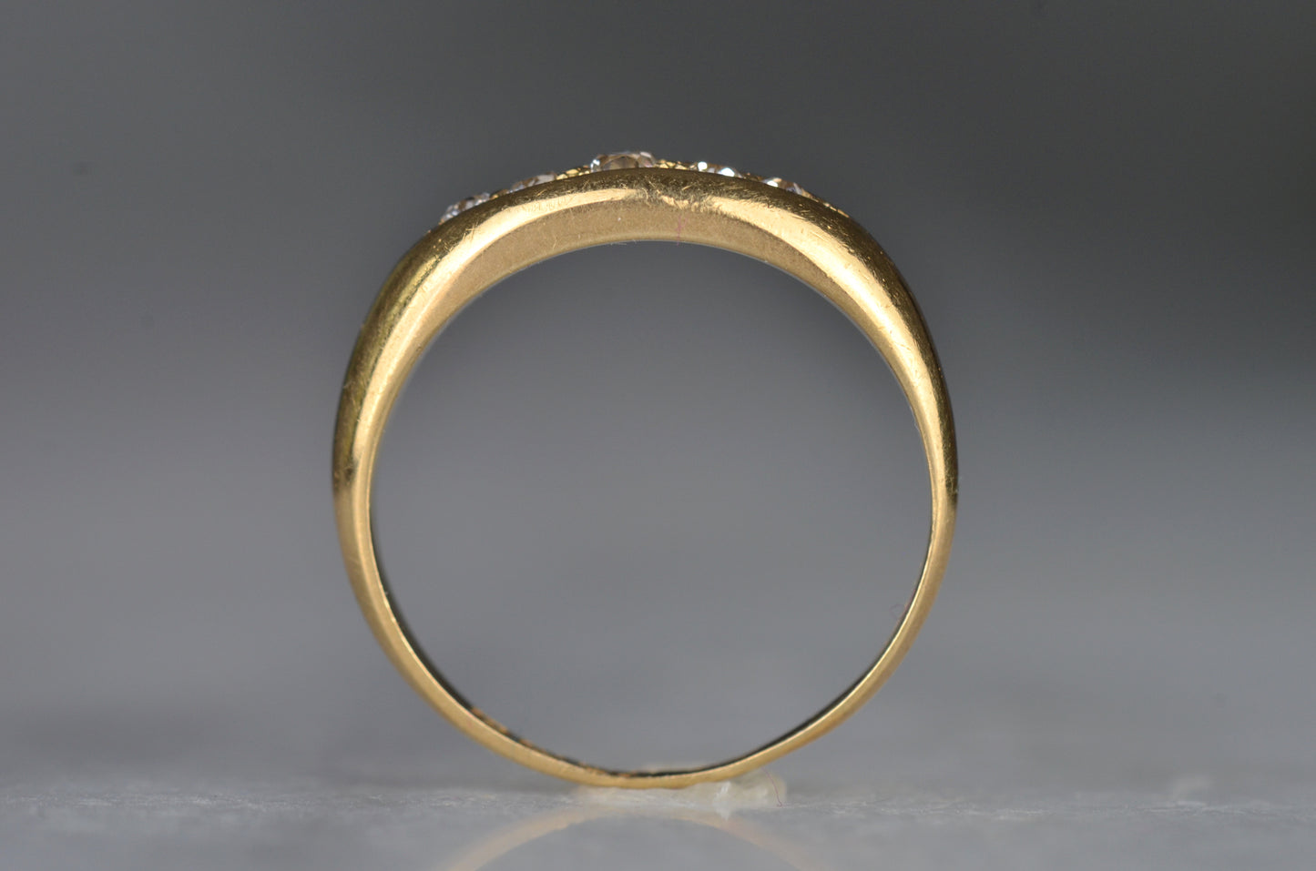 Refined Edwardian Diamond Boat Ring