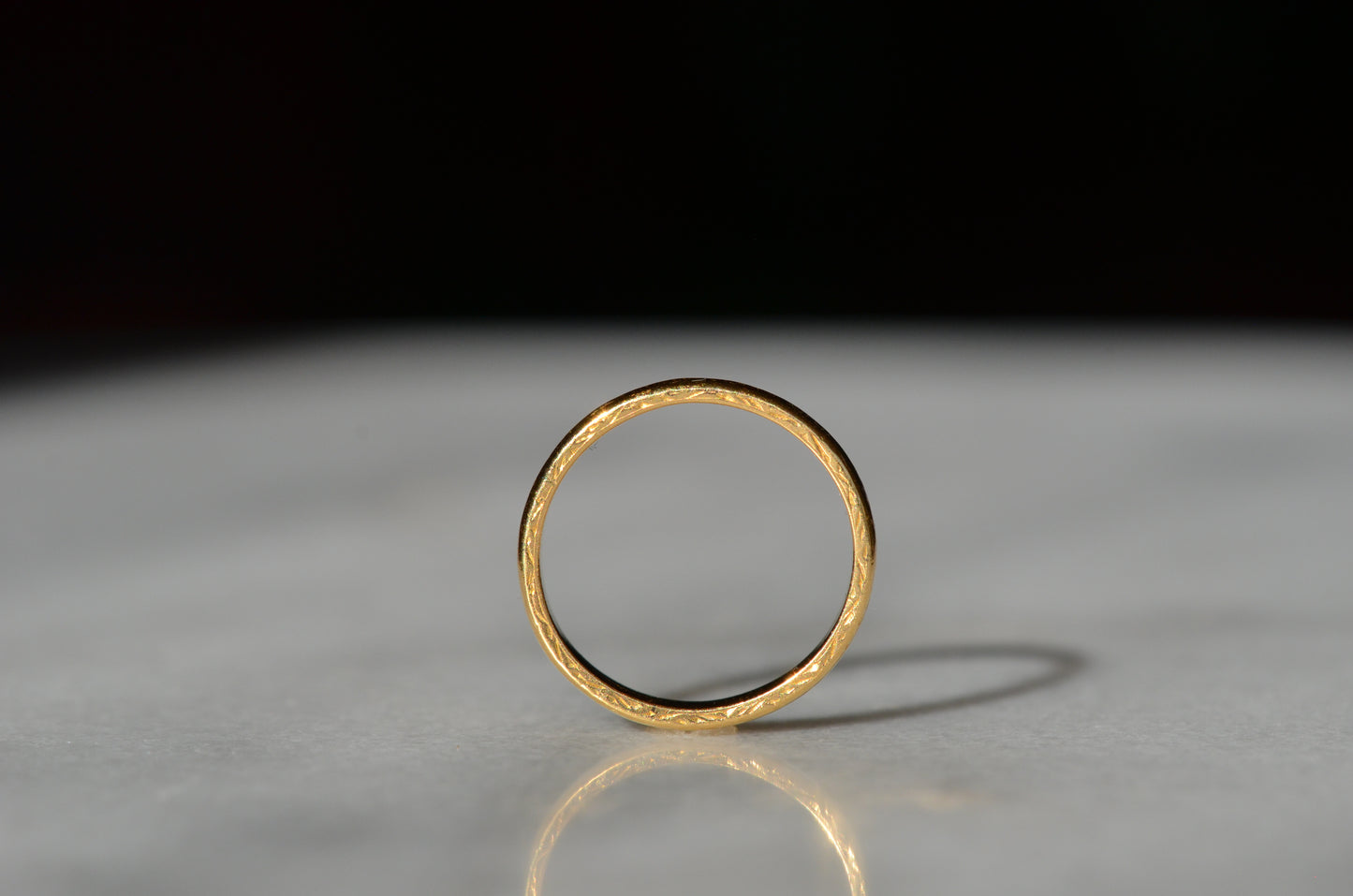 Charming Engraved Vintage 22k Band