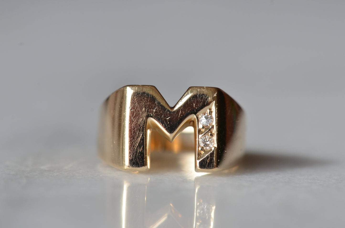 Bold Vintage M Ring