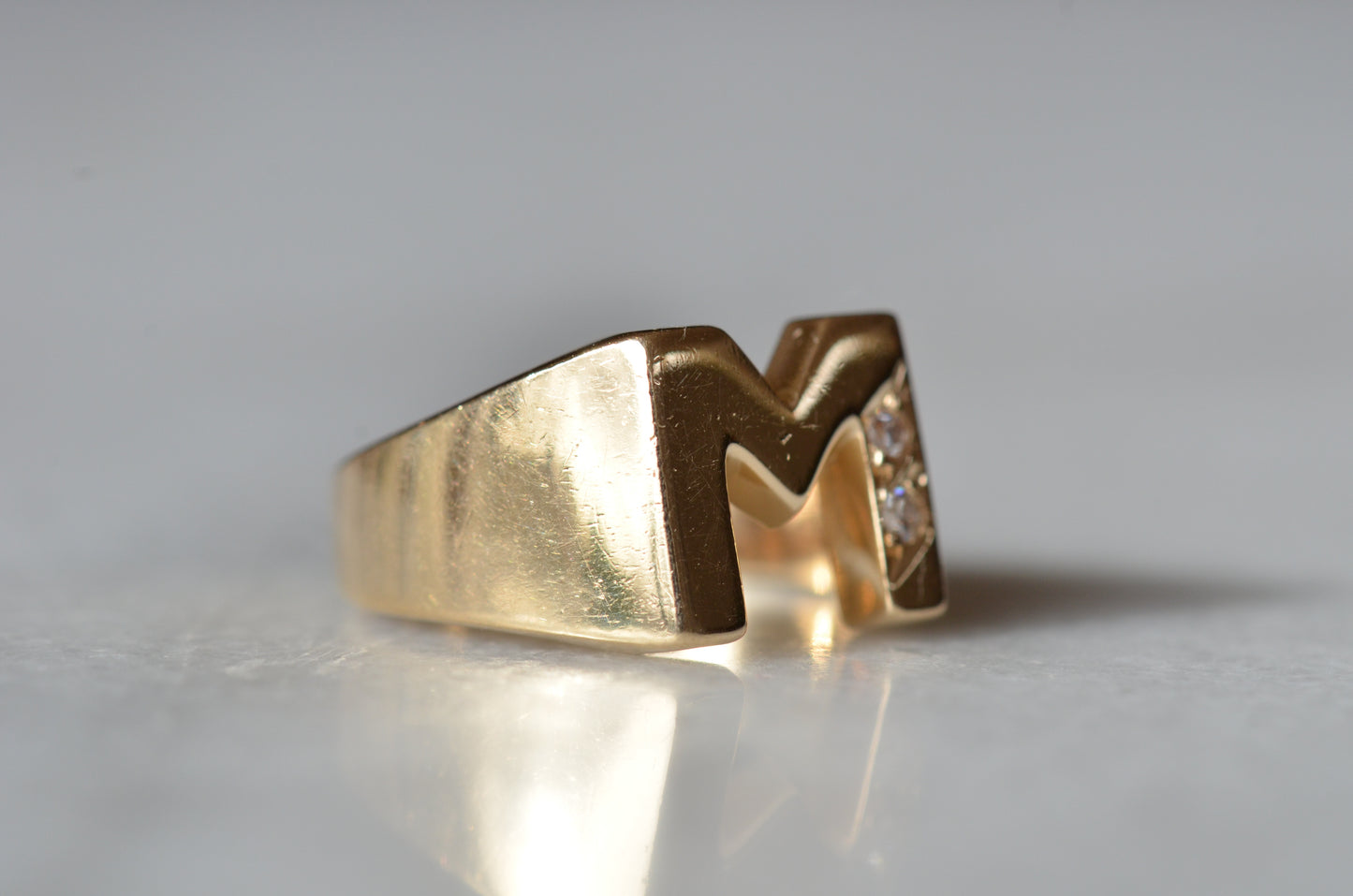 Bold Vintage M Ring