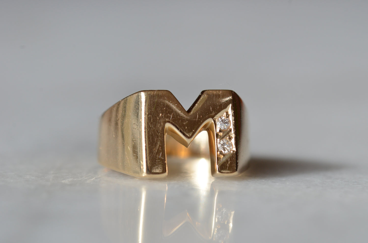 Bold Vintage M Ring