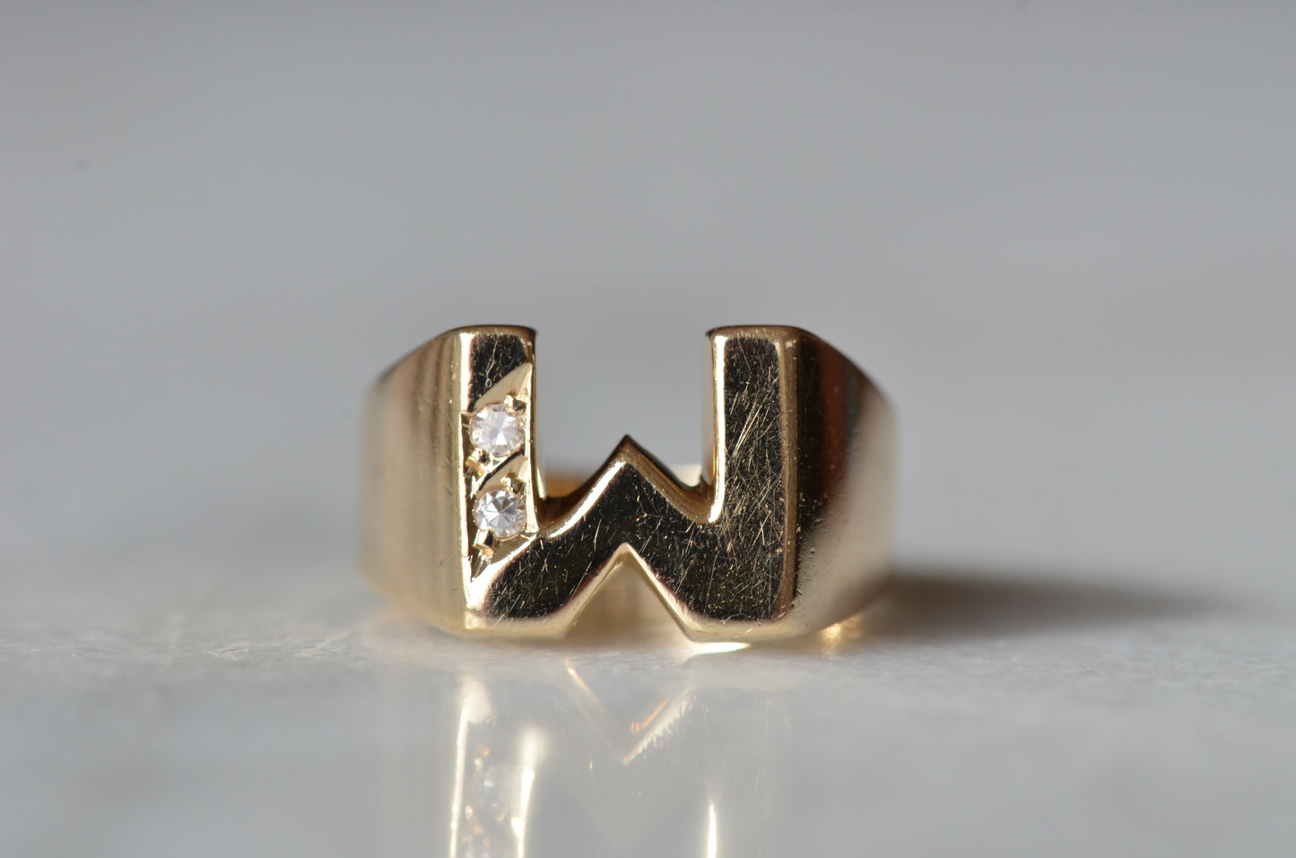 Bold Vintage M Ring